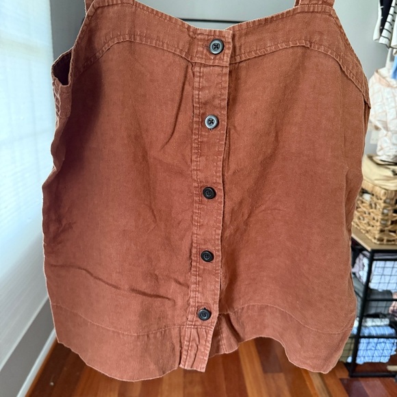 Everlane Rust Button-Up Tank Top - Picture 4 of 8